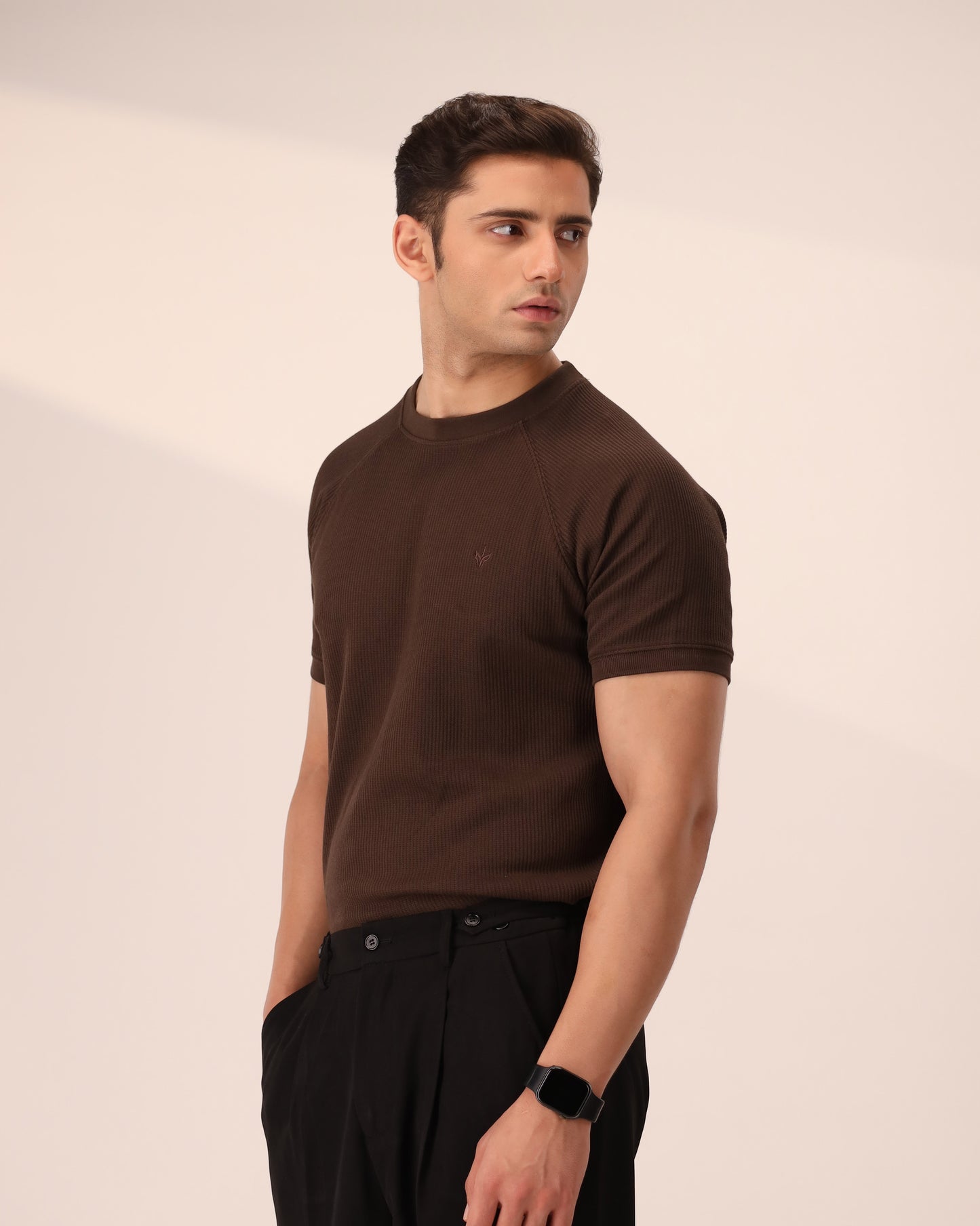 CHOCOLATE OTTOMAN KNITTED CREW