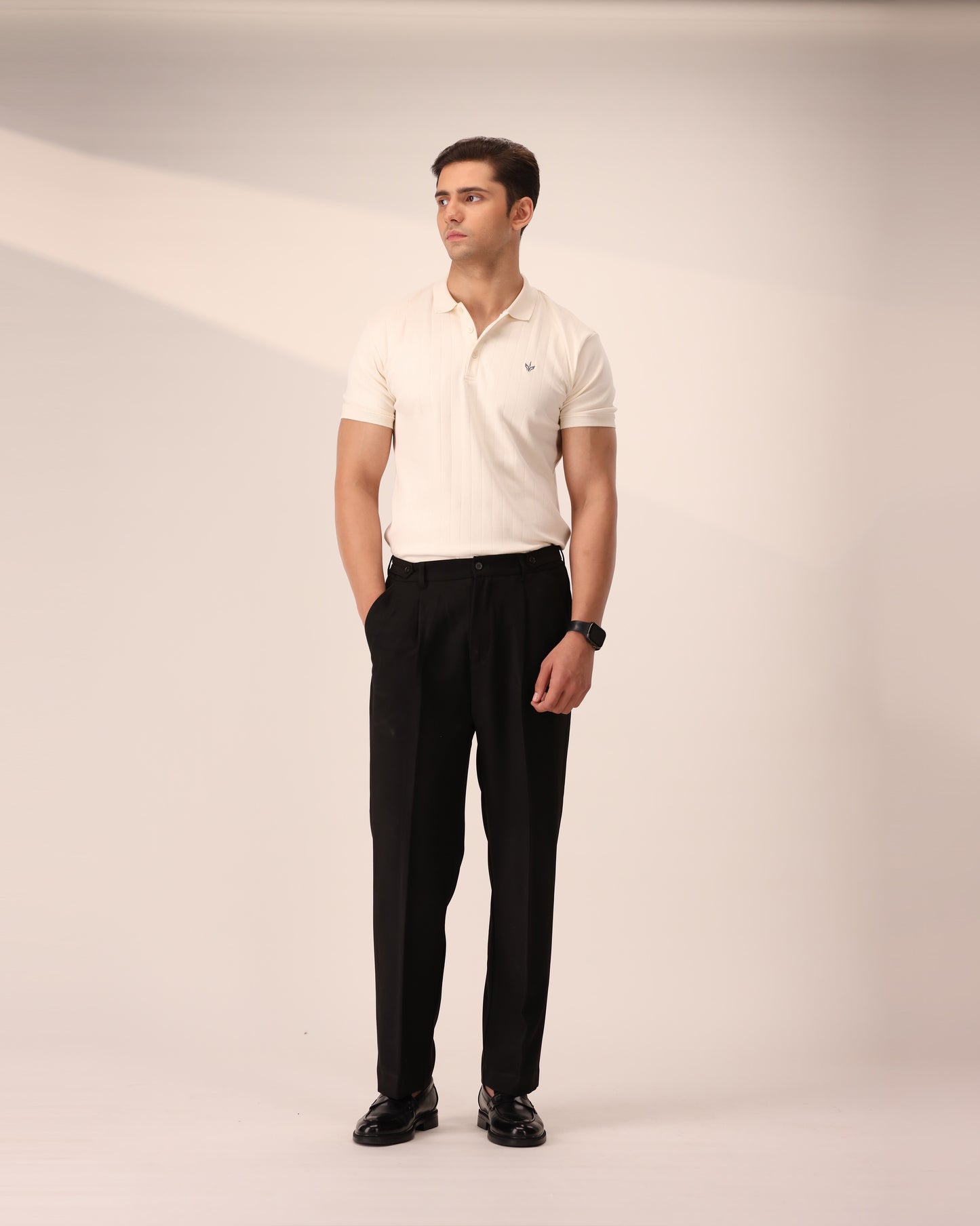 OFF WHITE DROP NEEDLE POLO