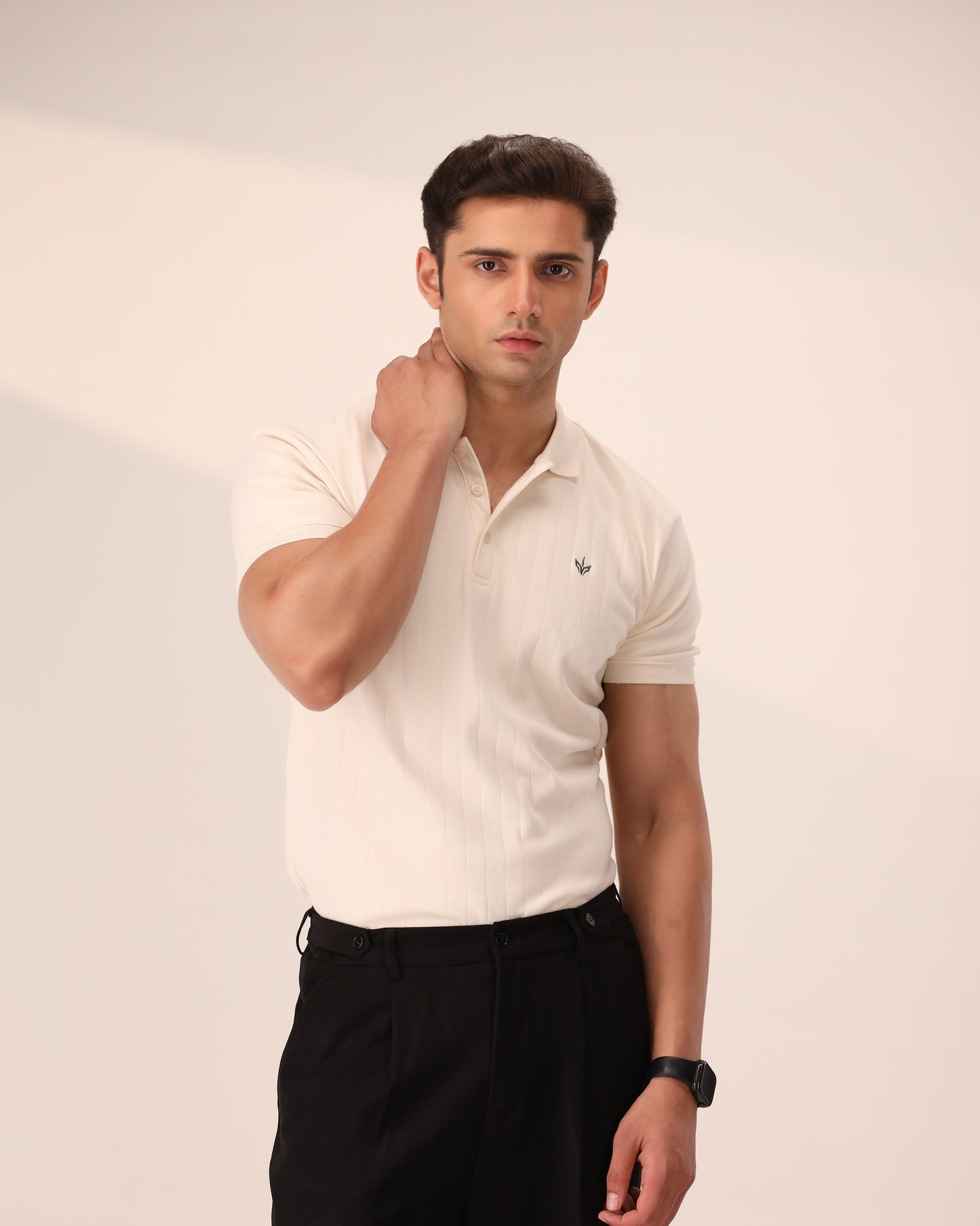 OFF WHITE DROP NEEDLE POLO