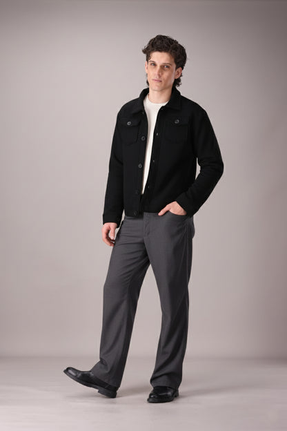 BLACK TRUCKER JACKET (UNISEX)