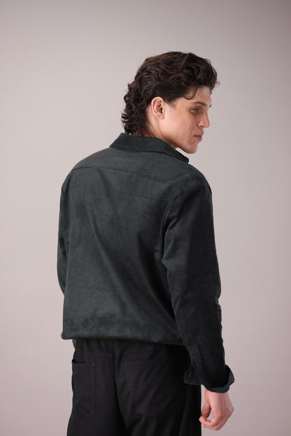 BOTTLE GREEN CORDUROY SHIRT