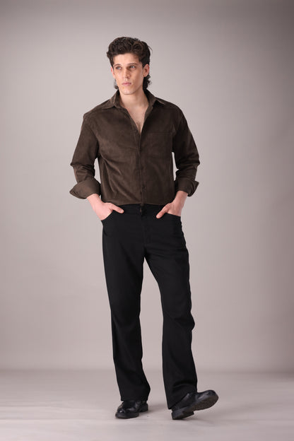 CHOCOLATE CORDUROY SHIRT