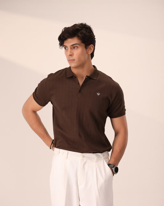 CHOCOLATE DROP NEEDLE POLO