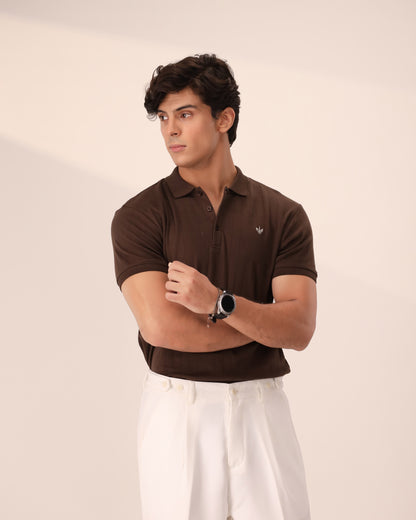 CHOCOLATE DROP NEEDLE POLO