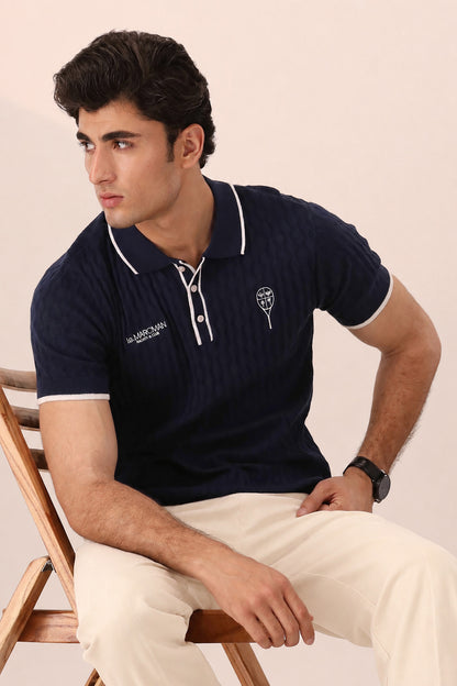 DARK NAVY GREEN RESORT & CLUB KNIT POLO