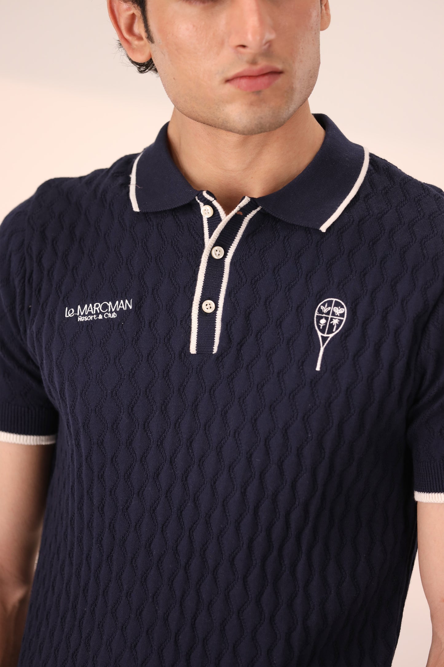 DARK NAVY GREEN RESORT & CLUB KNIT POLO