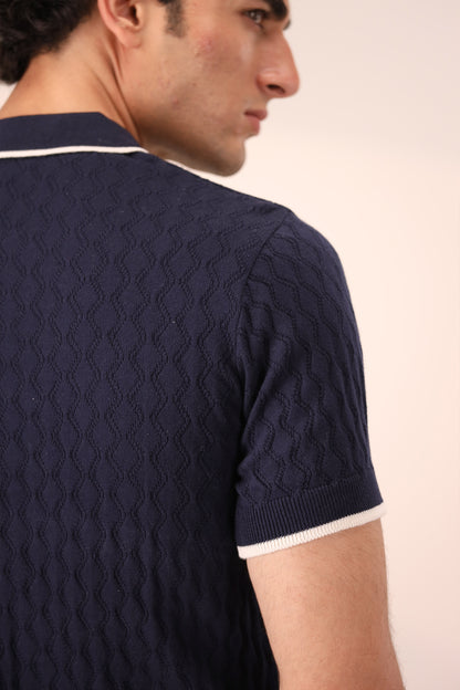 DARK NAVY GREEN RESORT & CLUB KNIT POLO
