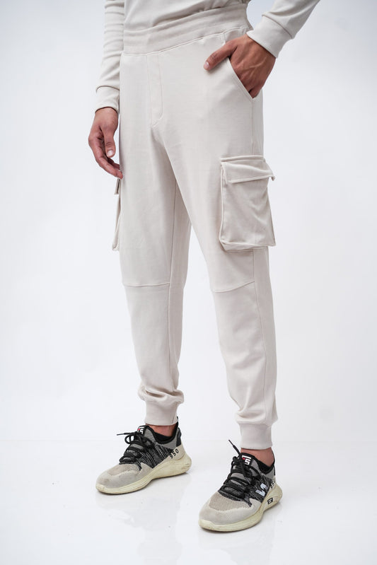 OATMEAL KNIT CARGO JOGGER