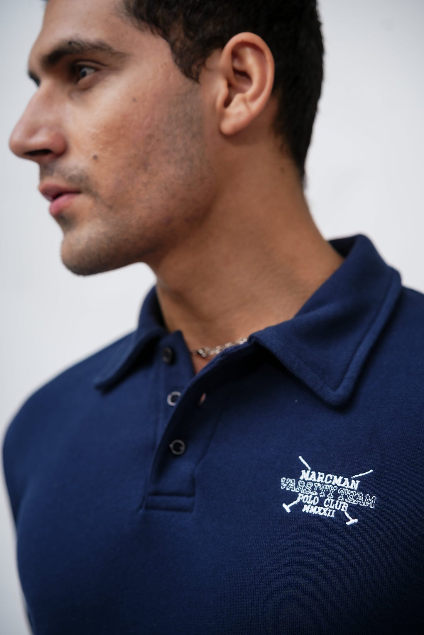 NAVY POLO SWEATSHIRT