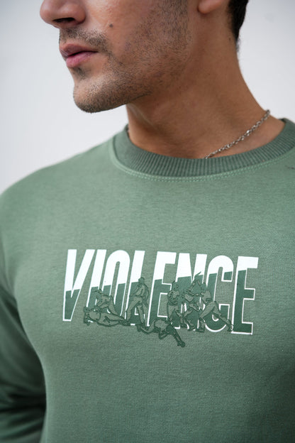 L.GREEN VIOLENCE SWEATSHIRT (UNISEX)