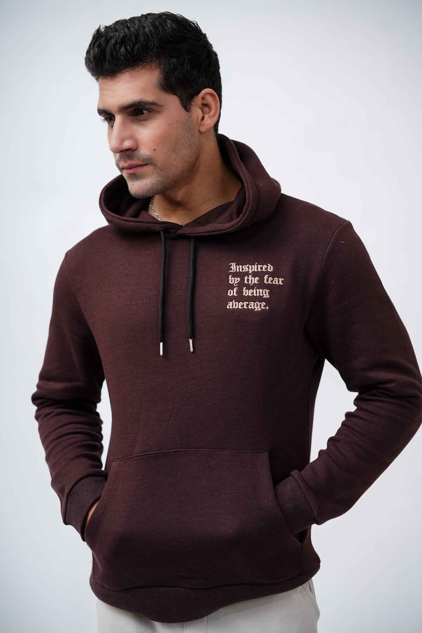 DARK BROWN PULLOVER HOOD (UNISEX)