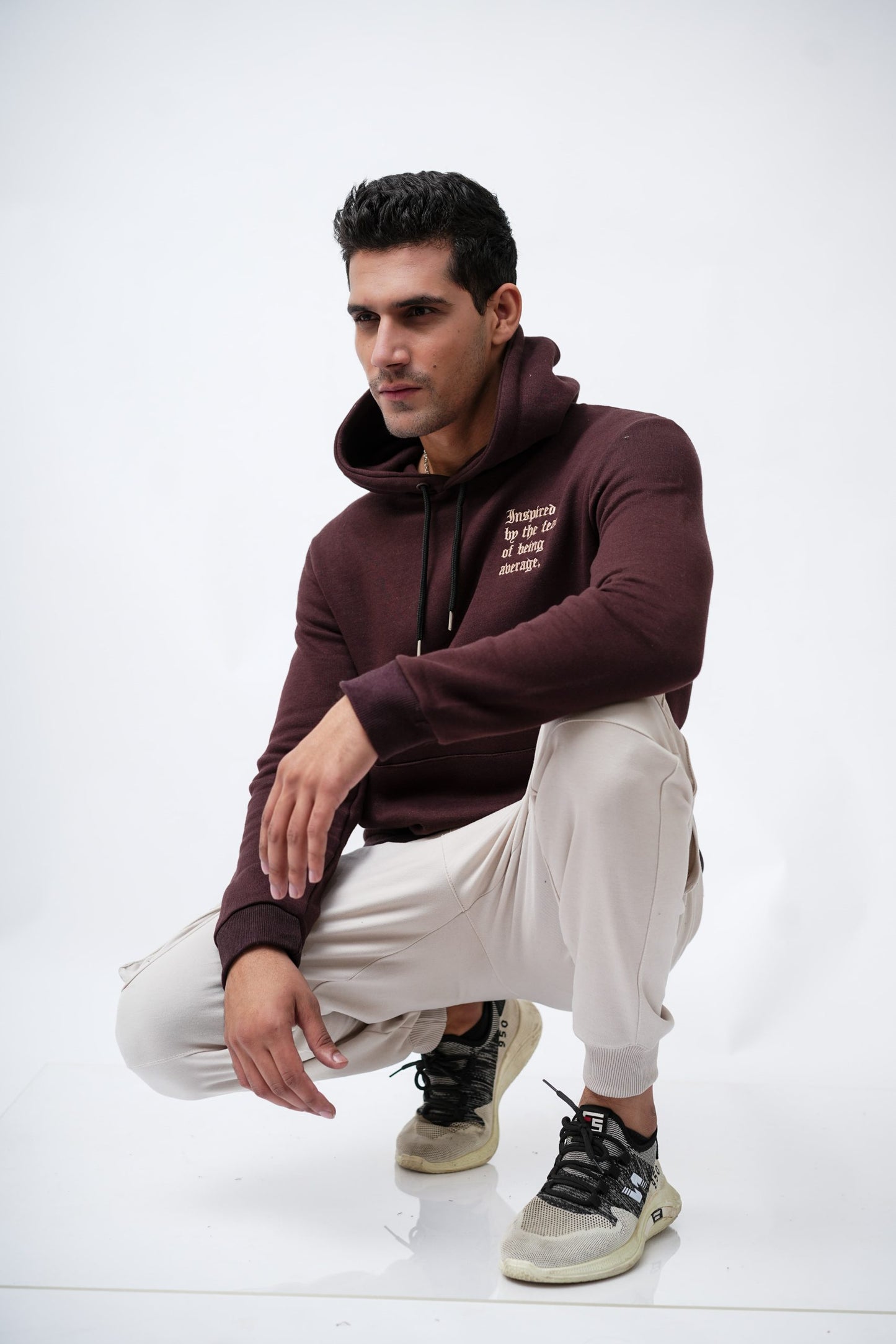 DARK BROWN PULLOVER HOOD (UNISEX)