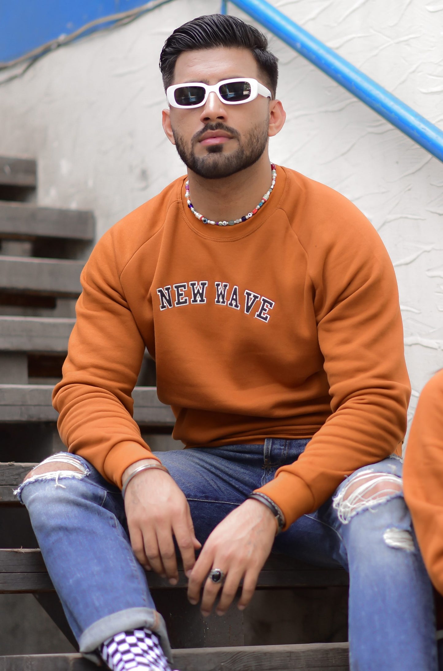 RUST RAGLAN SWEATSHIRT (UNISEX)