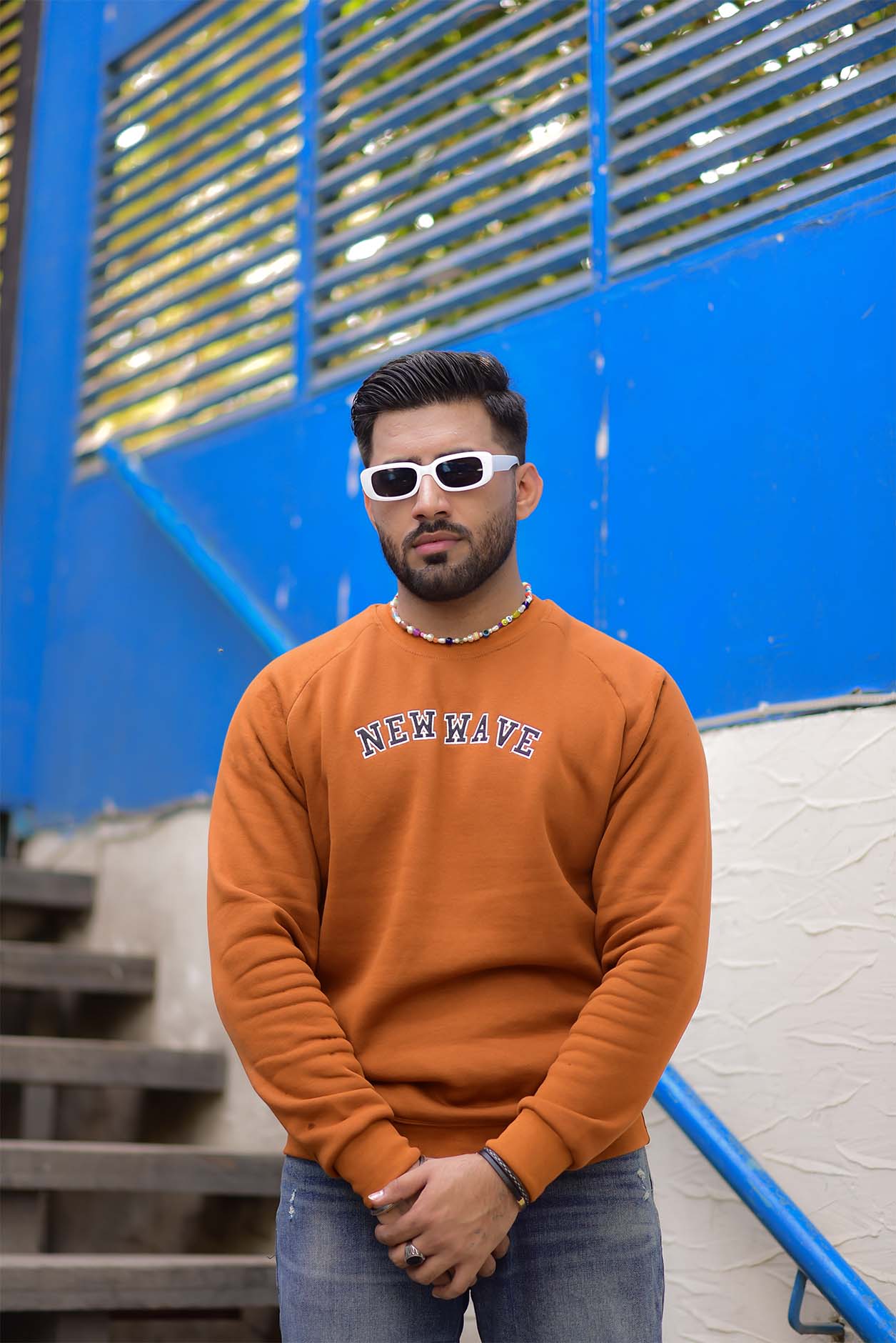 RUST RAGLAN SWEATSHIRT (UNISEX)