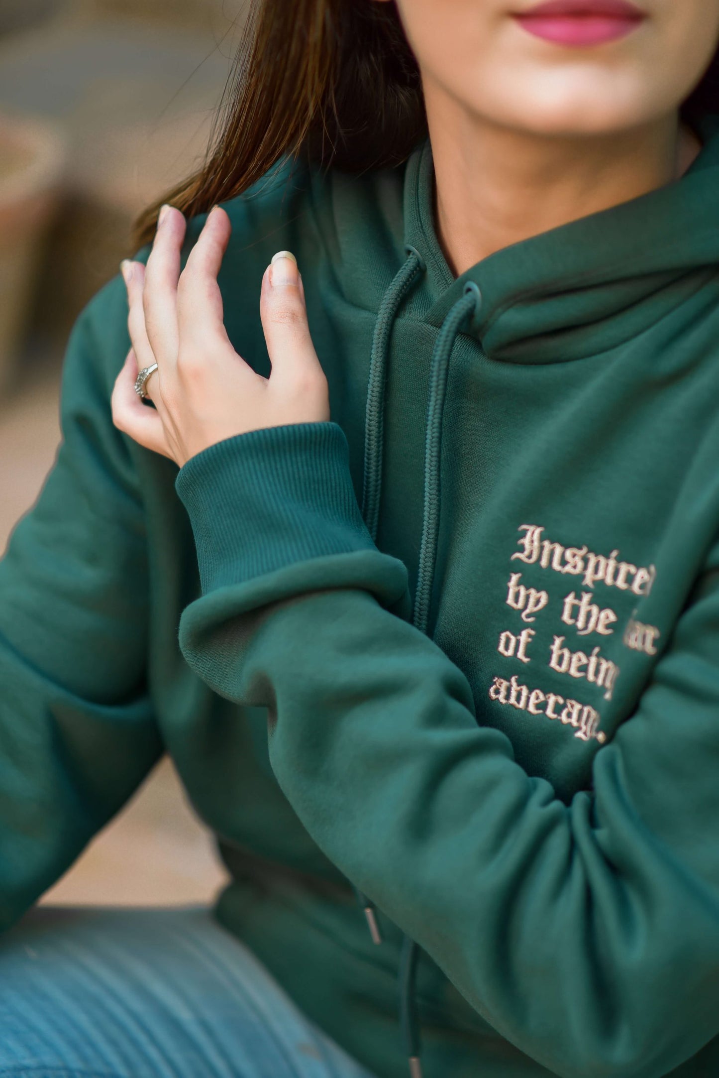 DARK GREEN PULLOVER HOOD (UNISEX)