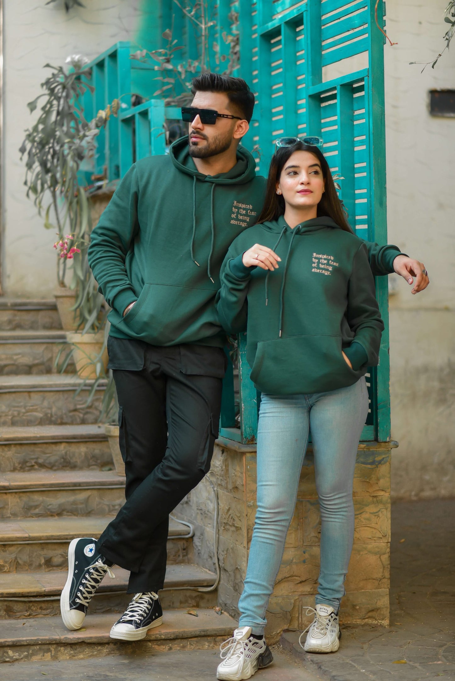 DARK GREEN PULLOVER HOOD (UNISEX)