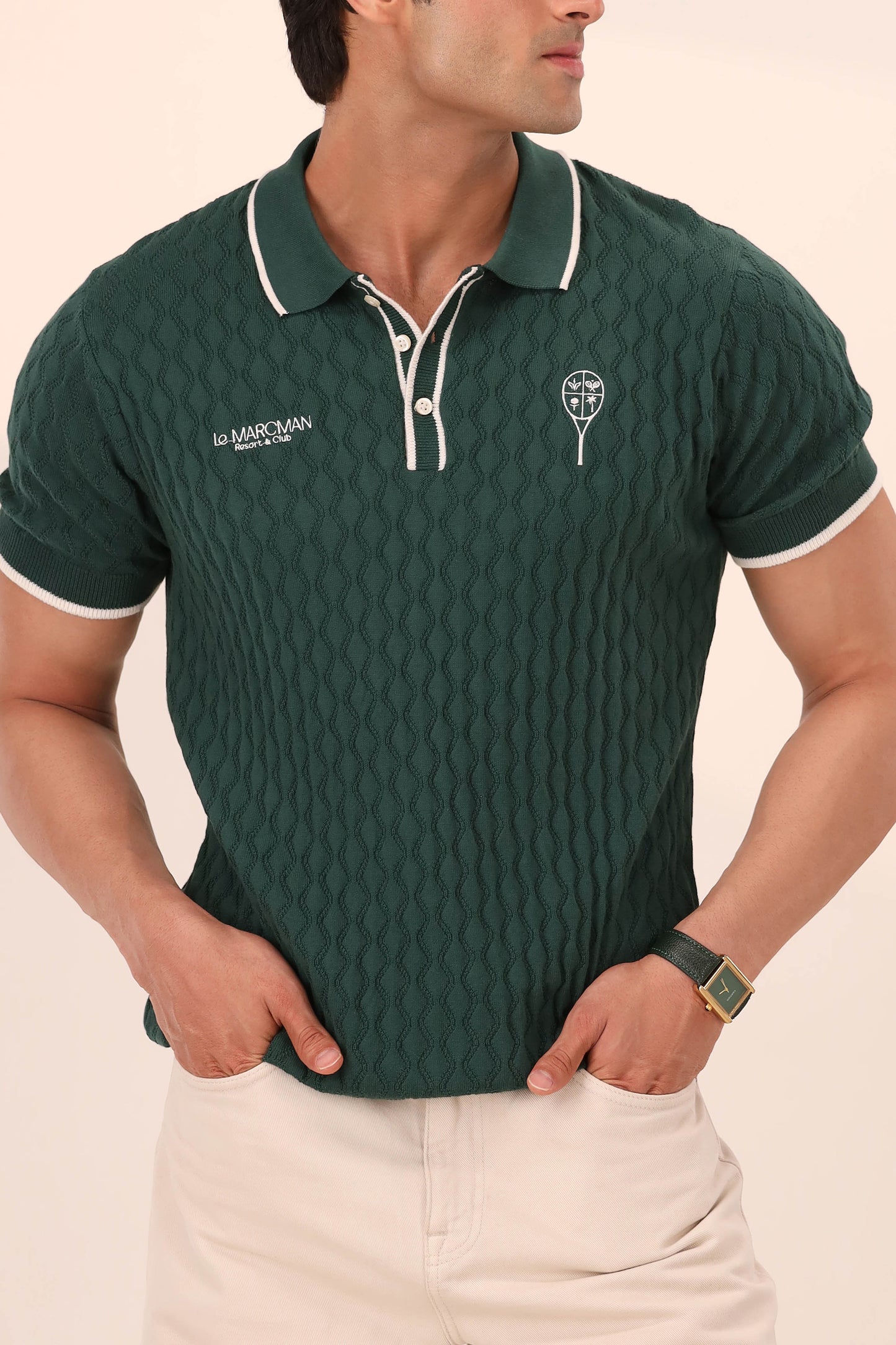 FOREST GREEN RESORT & CLUB KNIT POLO