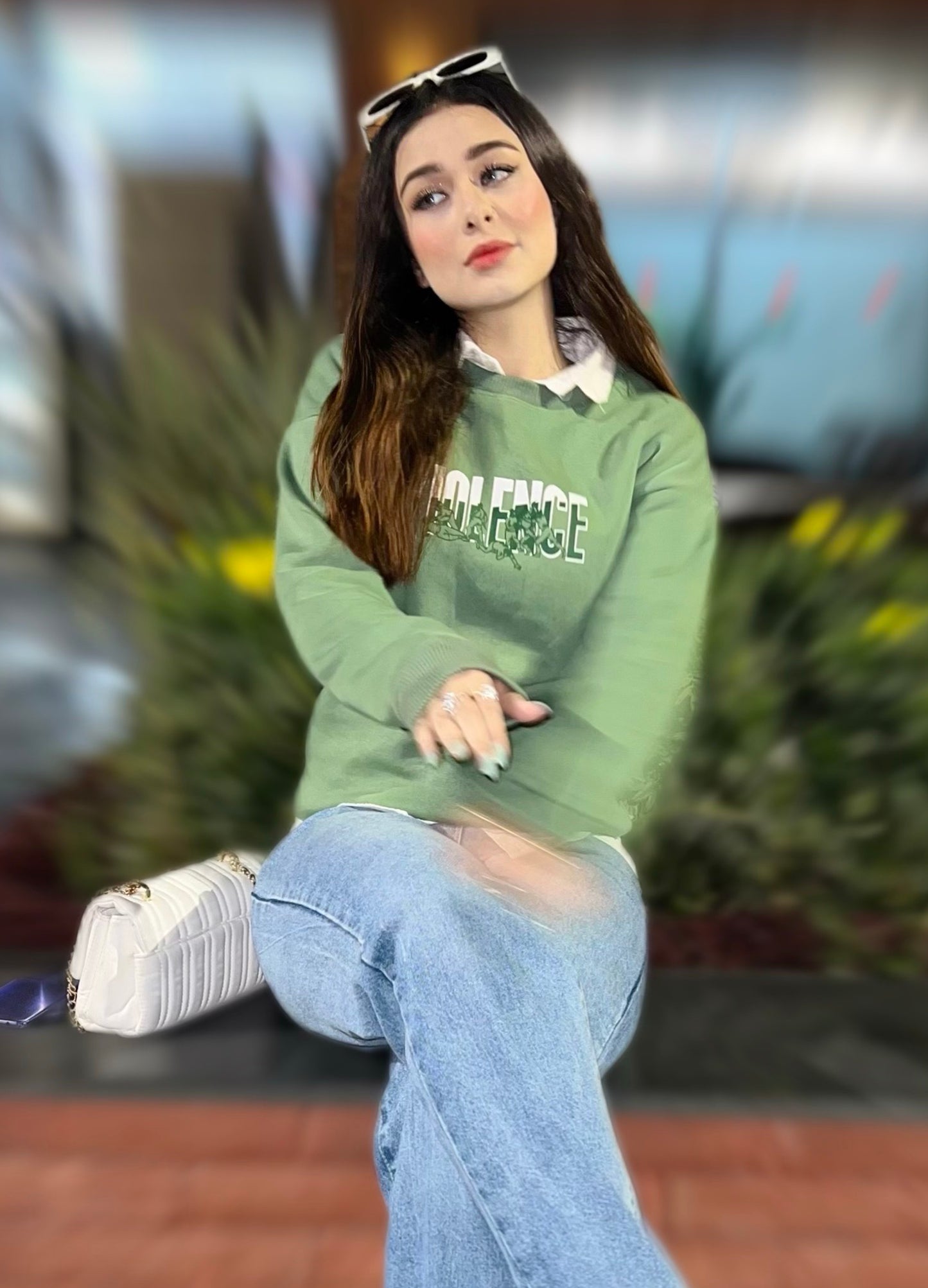 L.GREEN VIOLENCE SWEATSHIRT (UNISEX)