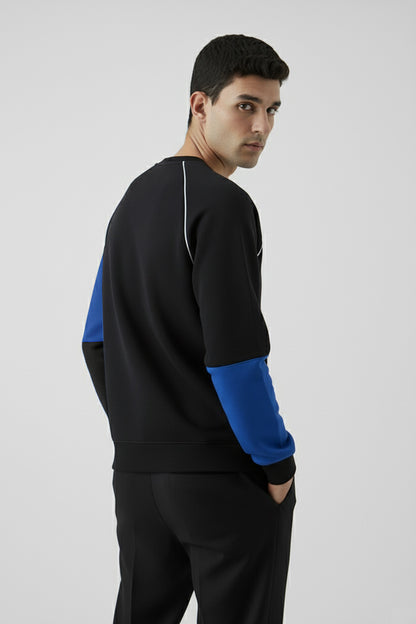 BLACK RAGLAN SWEATSHIRT (UNISEX)