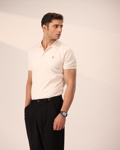 OFF WHITE DROP NEEDLE POLO