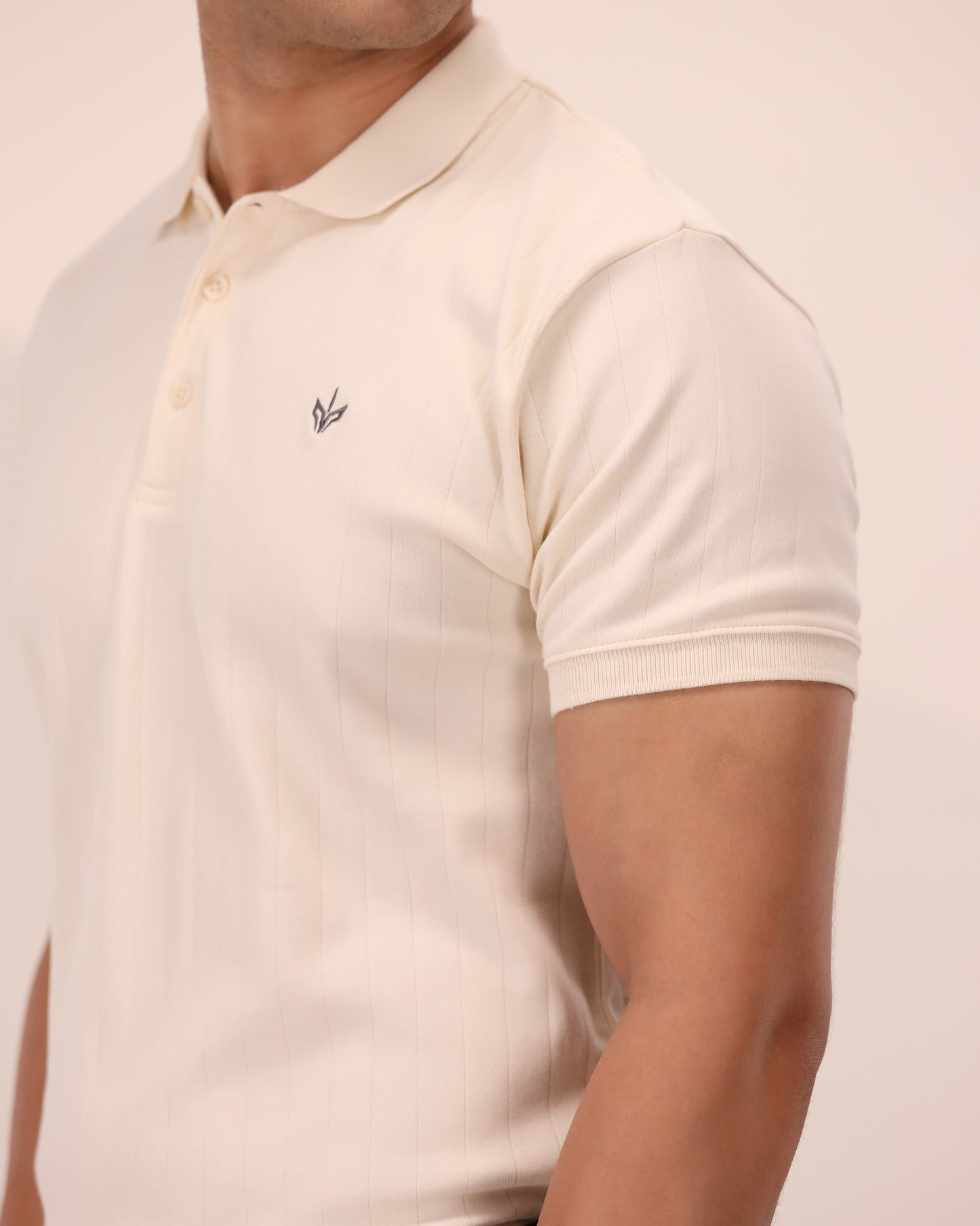 OFF WHITE DROP NEEDLE POLO