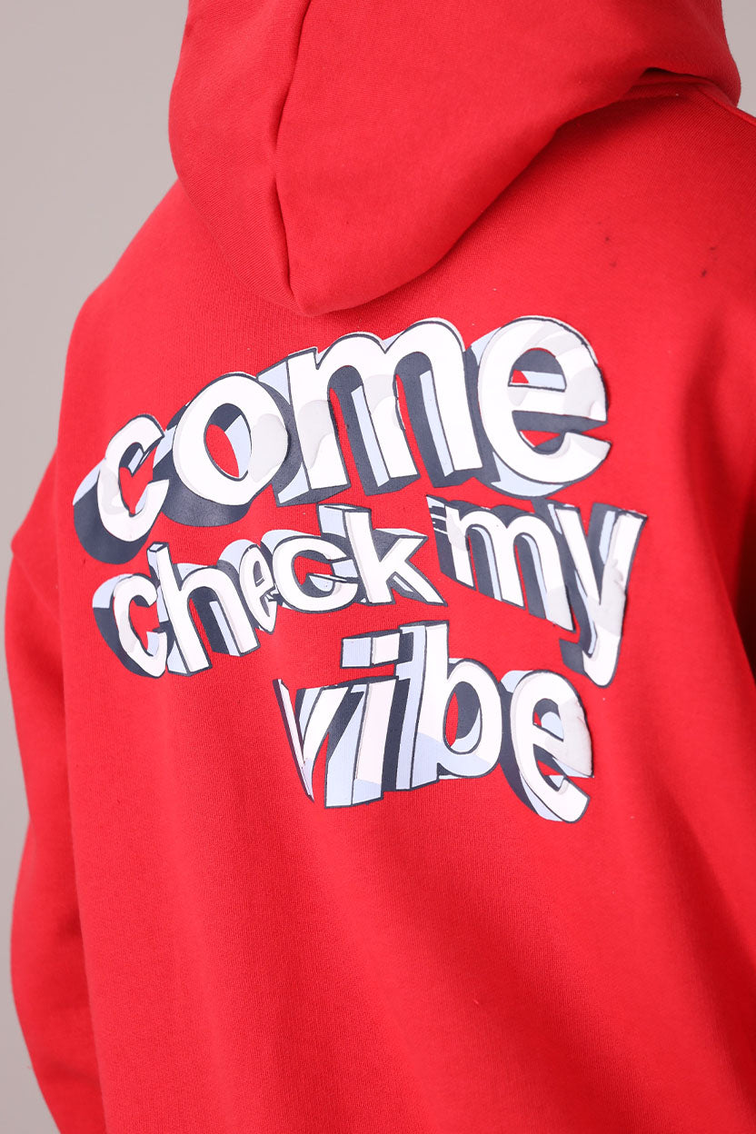 VIBE CHECK SALSA RED HOODIE