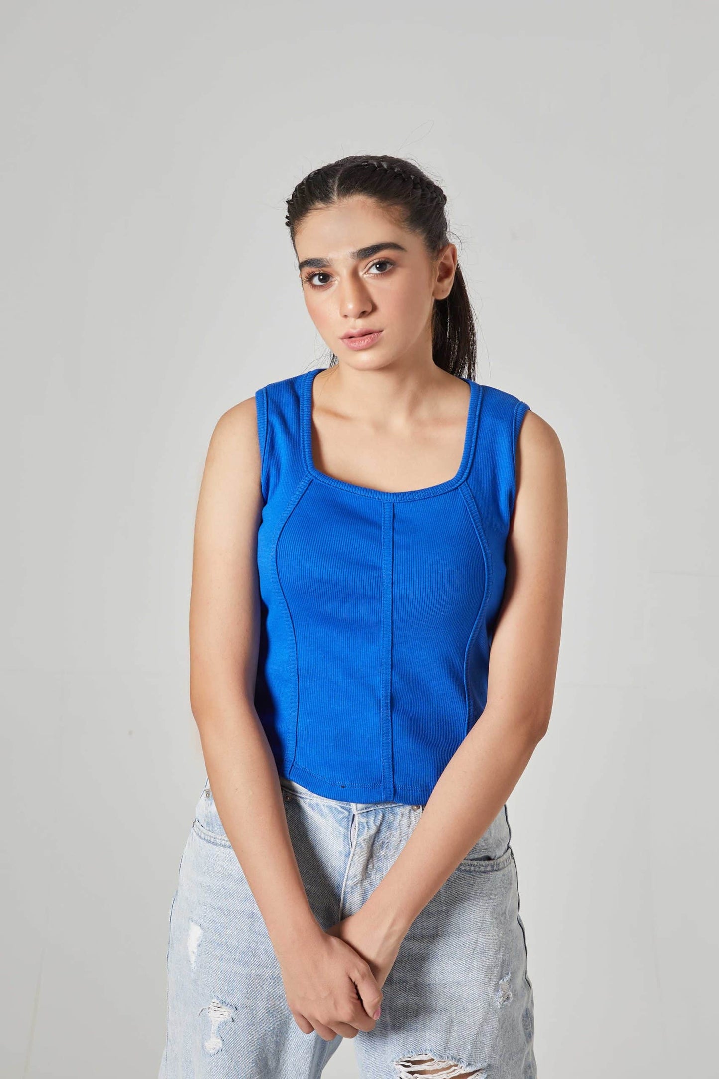 ROYAL BLUE SLEEVELESS TOP