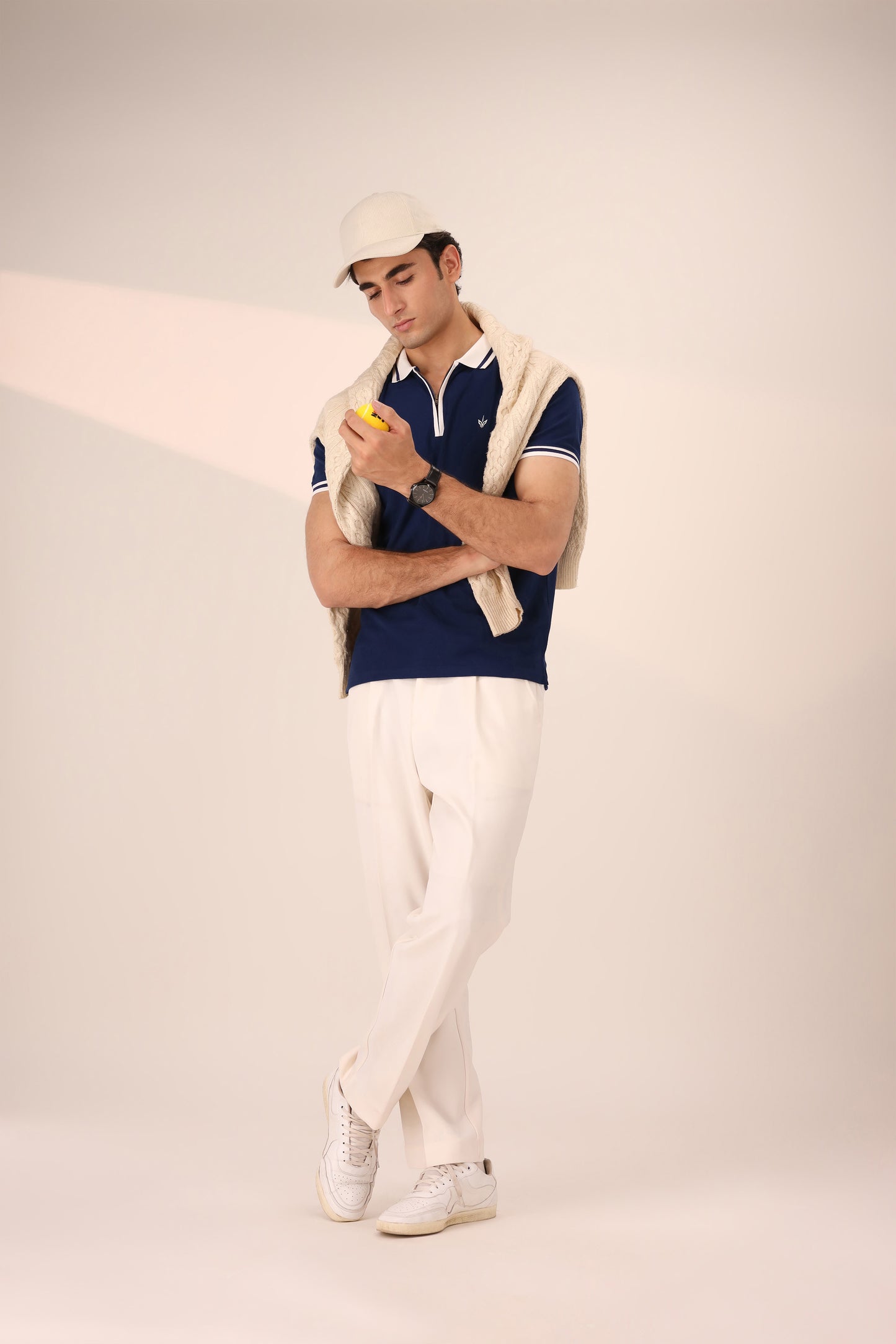 TWILIGHT BLUE RIVIERA ZIP POLO