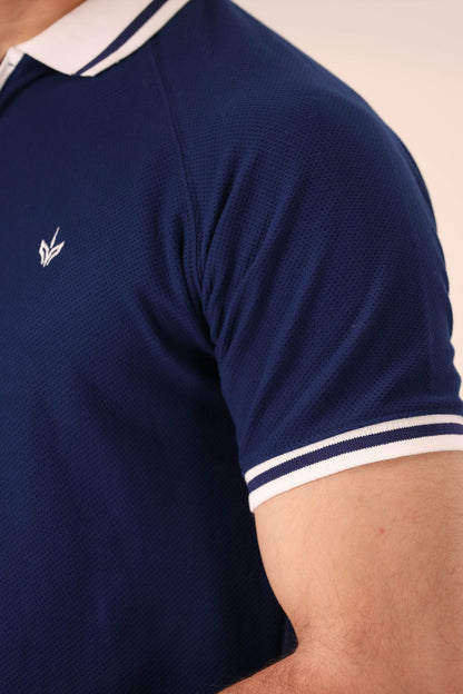 TWILIGHT BLUE RIVIERA ZIP POLO