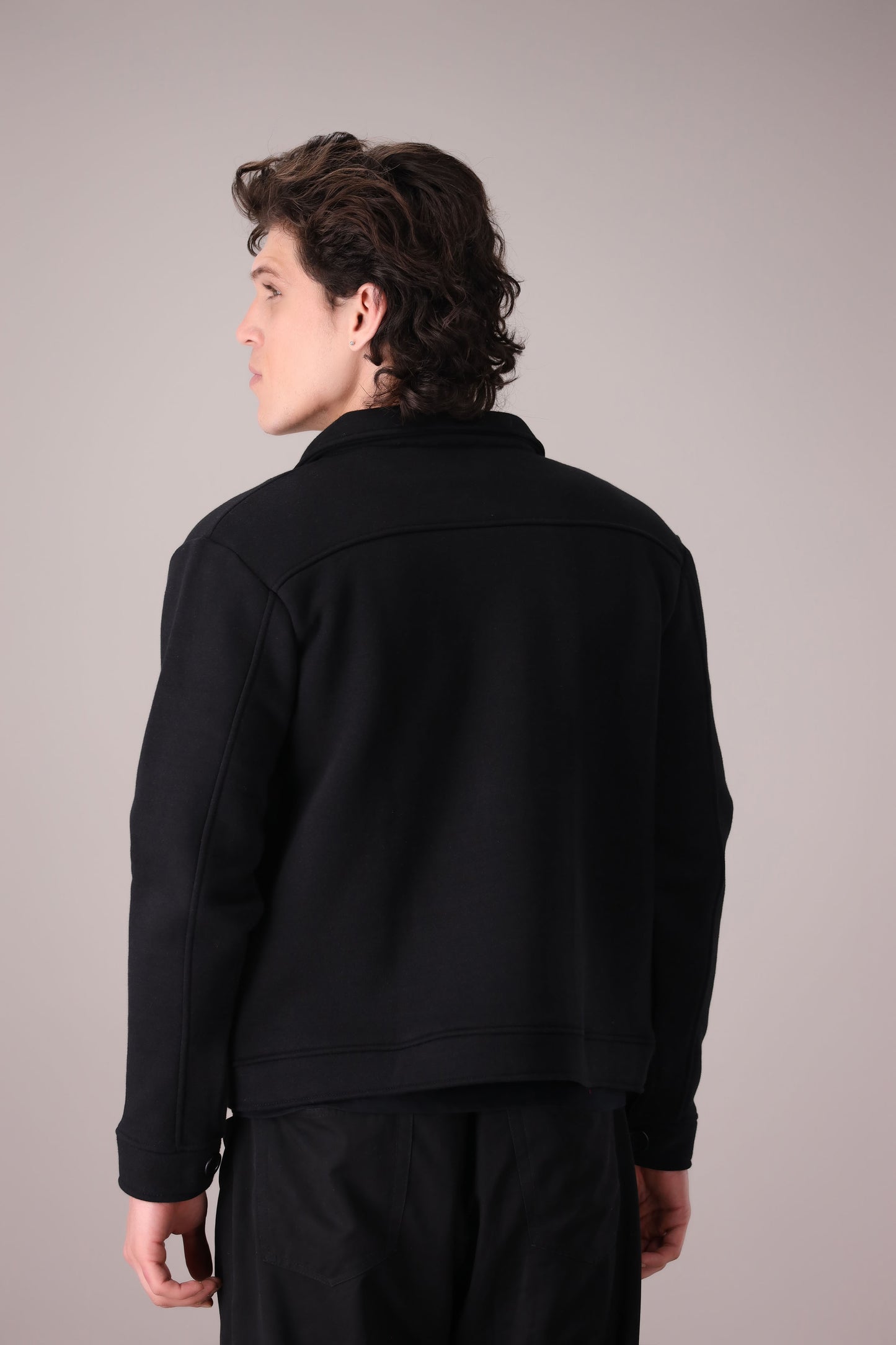 BLACK TRUCKER JACKET (UNISEX)