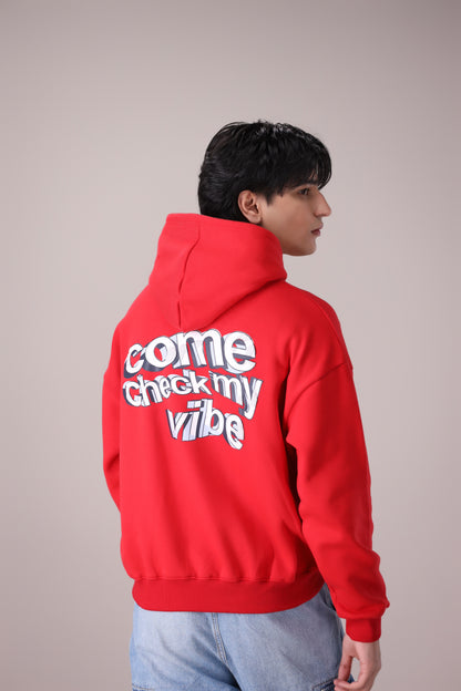 VIBE CHECK SALSA RED HOODIE